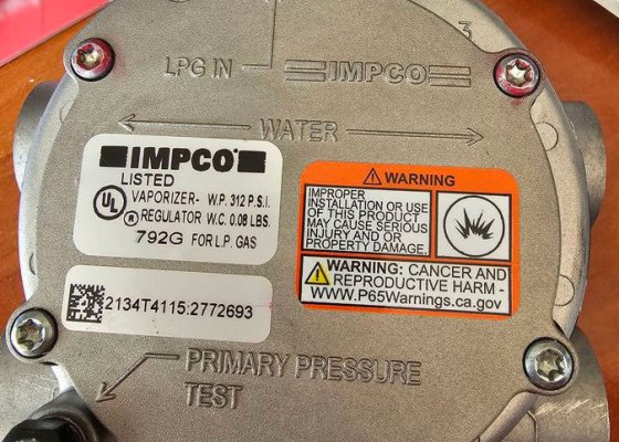 Parownik reduktor gazu LPG Linde oryginał części zamienne wózki widłowe