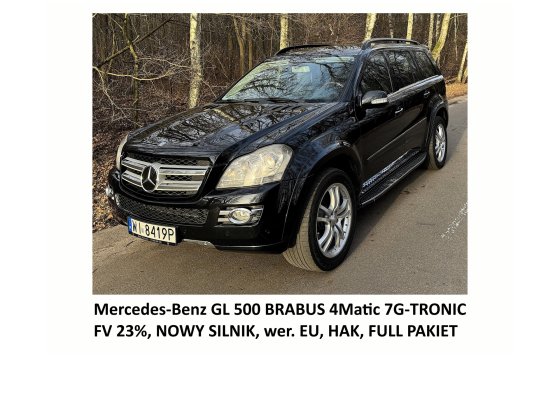 Mercedes-Benz GL 500 BRABUS 4Matic 7G-TRONIC, FV 23%, NOWY SILNIK, wersja EU, HAK, Full pakiet